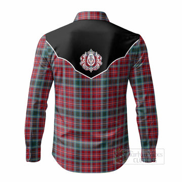 British Columbia Tartan Long Sleeve Button Shirts Horseshoe Ornament - Tartan Vibes Clothing