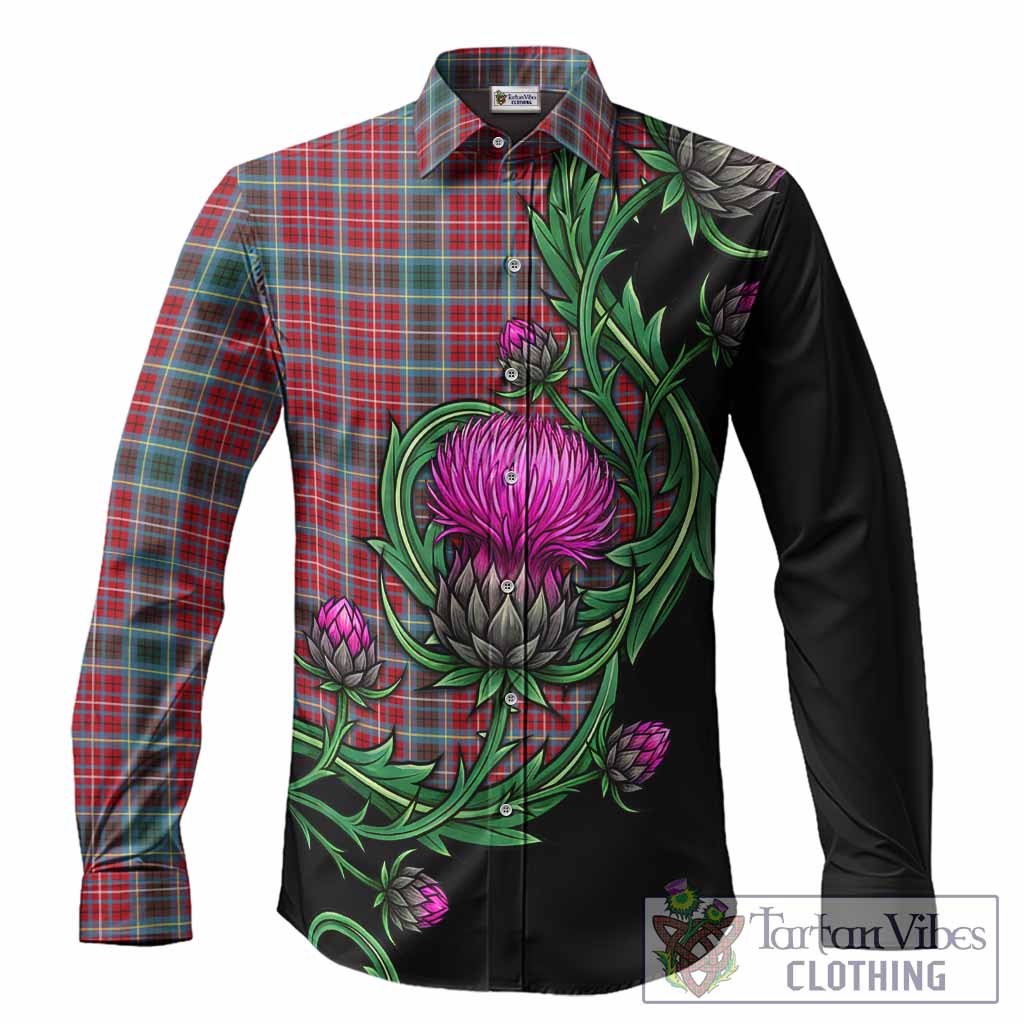 British Columbia Tartan Long Sleeve Button Shirts Resilient Scottish Thistle