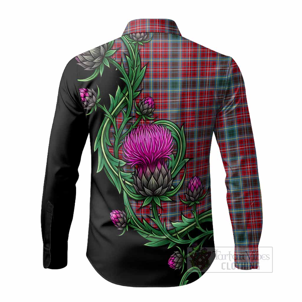 British Columbia Tartan Long Sleeve Button Shirts Resilient Scottish Thistle