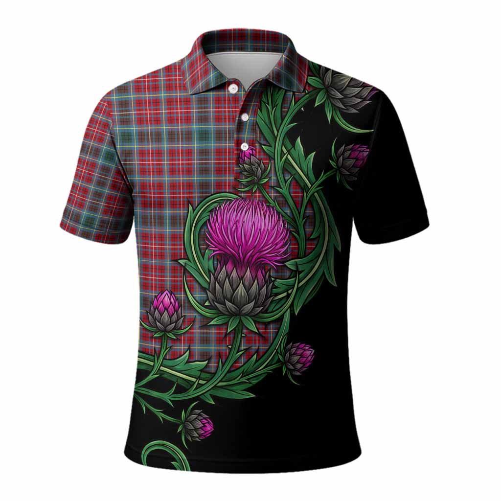 British Columbia Tartan Polo Shirt Resilient Scottish Thistle