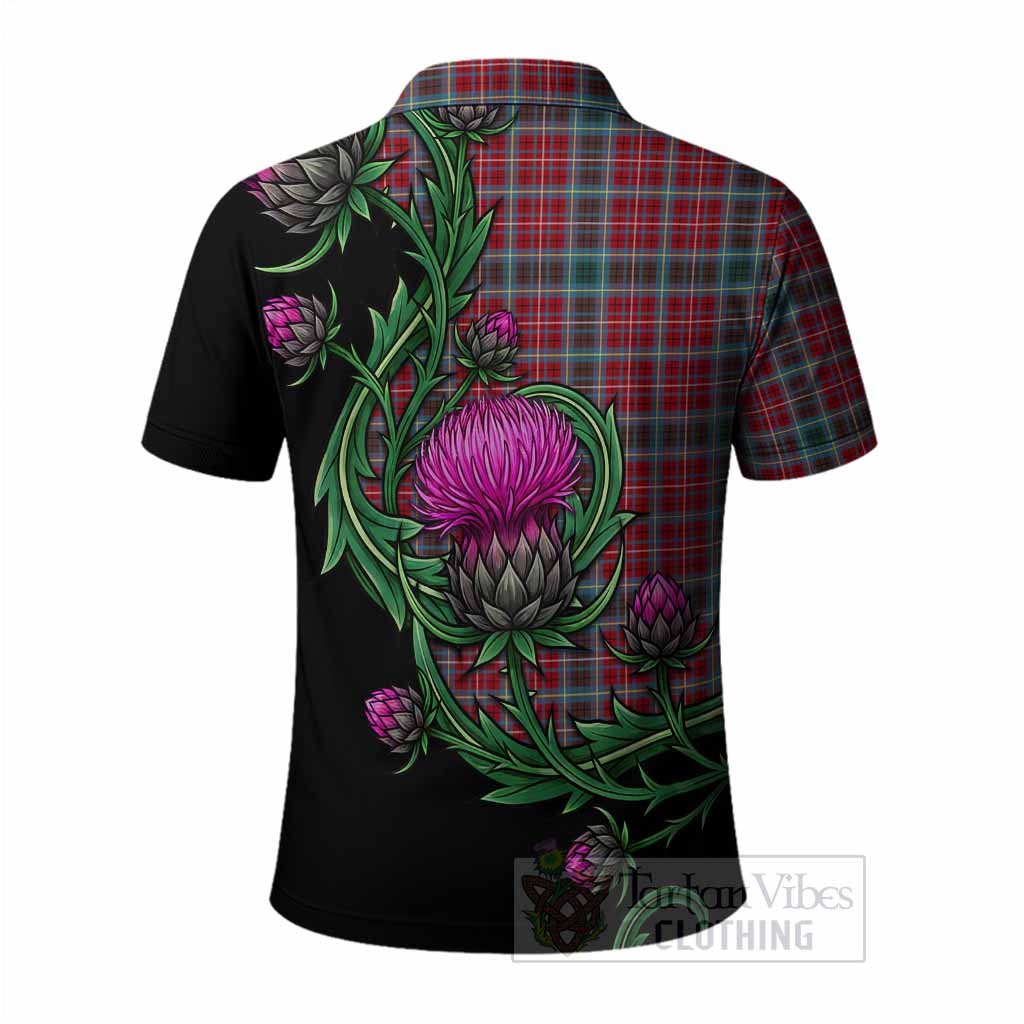 British Columbia Tartan Polo Shirt Resilient Scottish Thistle