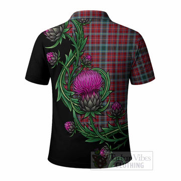 British Columbia Tartan Polo Shirt Resilient Scottish Thistle