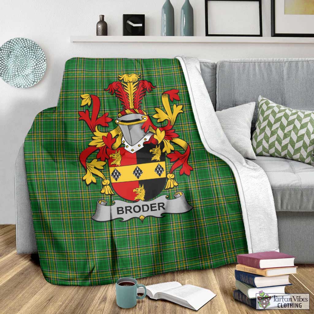 Broder Irish Clan Tartan Blanket with Coat of Arms - Tartan Vibes Clothing