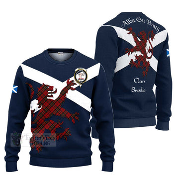 Brodie Tartan Lion Rampant Ugly Sweater Proudly Display Your Heritage with Alba Gu Brath and Clan Name Unisex - Tartan Vibes Clothing