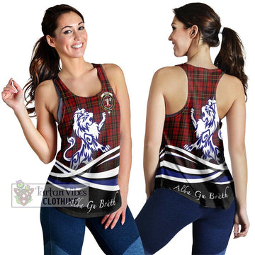 Brodie Tartan Women's Racerback Tanks with Alba Gu Brath Regal Lion Emblem 4XL - Tartan Vibes Clothing