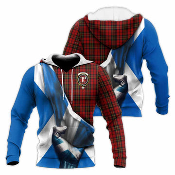 Brodie Tartan Knitted Hoodie with Family Crest Scotland Patriotic Style Unisex Knitted Pullover Hoodie - Tartan Vibes Clothing