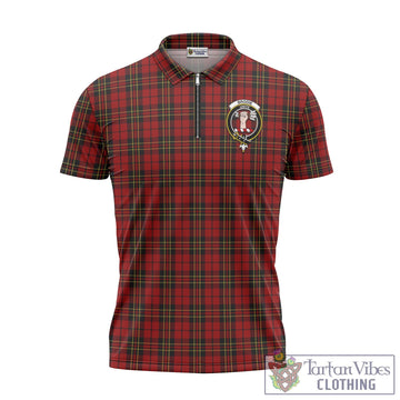 Brodie Tartan Zipper Polo Shirt with Family Crest Unisex - Tartan Vibes Clothing
