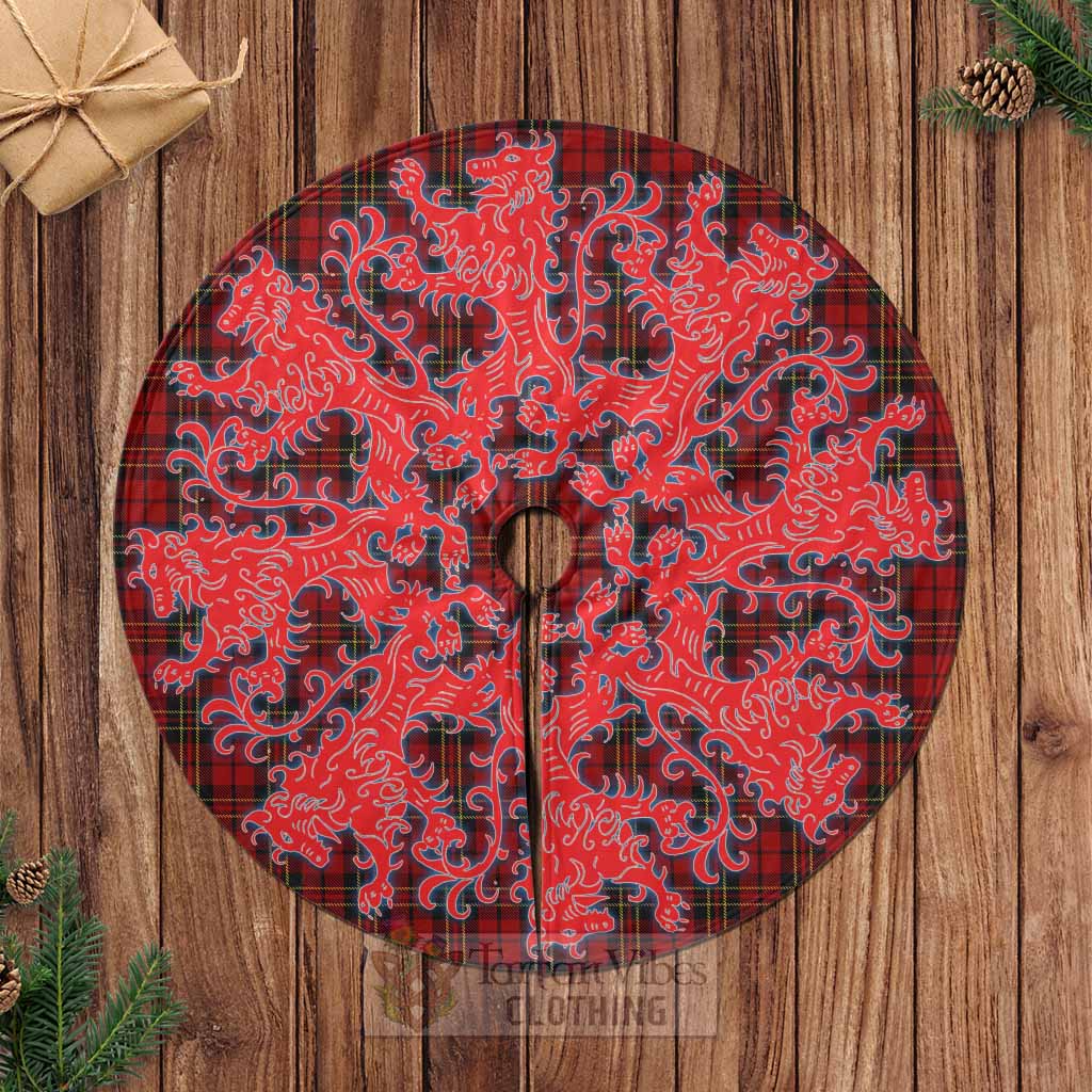 Brodie Tartan Christmas Tree Skirt Lion Rampant Style Casual Tree Skirts - Tartan Vibes Clothing