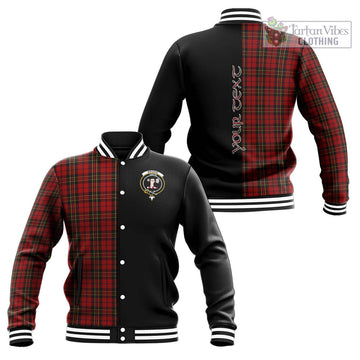 Brodie Tartan Baseball Jacket with Family Crest and Half Of Me Style Unisex - Tartan Vibes Clothing