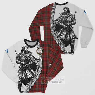 Brodie Tartan Clan Crest Sweatshirt with Highlander Warrior Celtic Style Unisex - Tartan Vibes Clothing