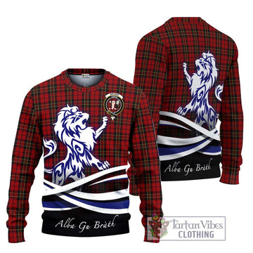 Brodie Tartan Ugly Sweater with Alba Gu Brath Regal Lion Emblem Unisex - Tartan Vibes Clothing