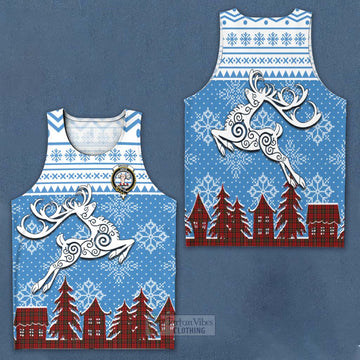 Brodie Clan Christmas Men's Tank Top Celtic Reindeer Style Men - Tartan Vibes Clothing