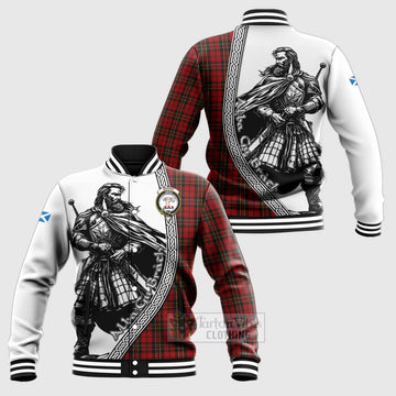 Brodie Tartan Clan Crest Baseball Jacket with Highlander Warrior Celtic Style Unisex - Tartan Vibes Clothing