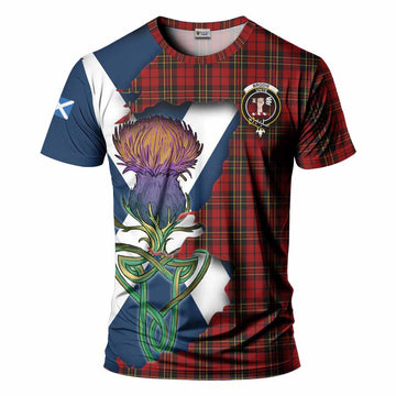 Tartan Vibes Clothing Brodie Tartan Family Crest T-Shirt Scottish Thistle Celtic Inspired