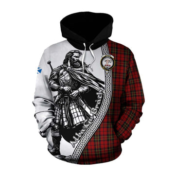 Brodie Tartan Clan Crest Cotton Hoodie with Highlander Warrior Celtic Style Pullover Hoodie XS - Tartan Vibes Clothing