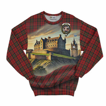 Brodie Tartan Family Crest Sweatshirt with Scottish Ancient Castle Style Unisex - Tartan Vibes Clothing