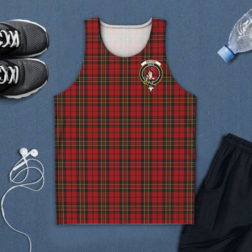 Brodie Tartan Mens Tank Top with Family Crest 5XL - Tartan Vibes Clothing