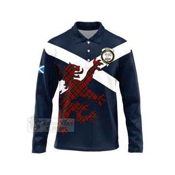 Brodie Tartan Lion Rampant Long Sleeve Polo Shirt Proudly Display Your Heritage with Alba Gu Brath and Clan Name Unisex - Tartan Vibes Clothing