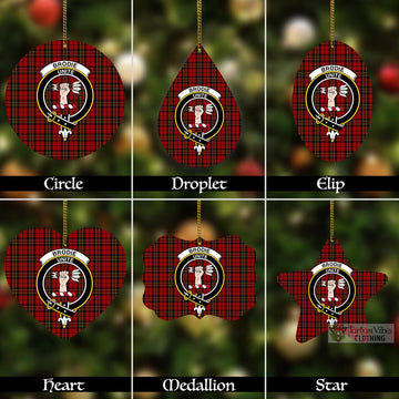 Brodie Tartan Christmas Aluminium Ornament with Family Crest Aluminium - Tartan Vibes Clothing