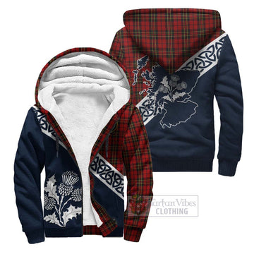 Brodie Tartan Sherpa Hoodie Featuring Thistle and Scotland Map Unisex - Tartan Vibes Clothing
