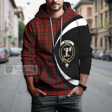 Brodie Tartan Hoodie with Family Crest Circle Style Zip Hoodie - Tartan Vibes Clothing