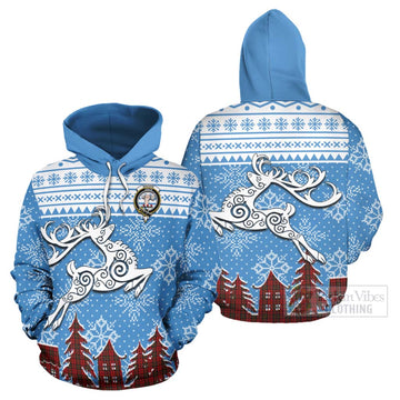 Brodie Clan Christmas Hoodie Celtic Reindeer Style Zip Hoodie - Tartan Vibes Clothing