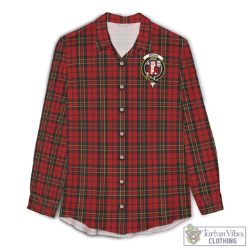 Brodie Tartan Womens Casual Shirt with Family Crest