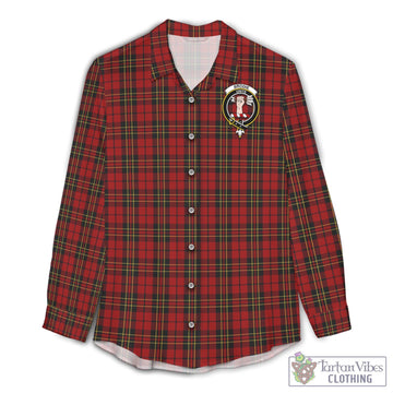 Brodie Tartan Women's Casual Shirt with Family Crest Female - Tartan Vibes Clothing
