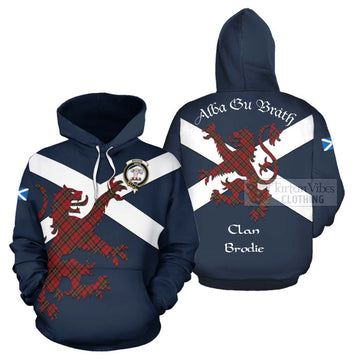 Brodie Tartan Lion Rampant Hoodie Proudly Display Your Heritage with Alba Gu Brath and Clan Name Zip Hoodie - Tartan Vibes Clothing