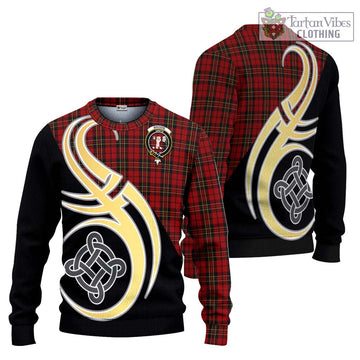 Brodie Tartan Ugly Sweater with Family Crest and Celtic Symbol Style Unisex - Tartan Vibes Clothing