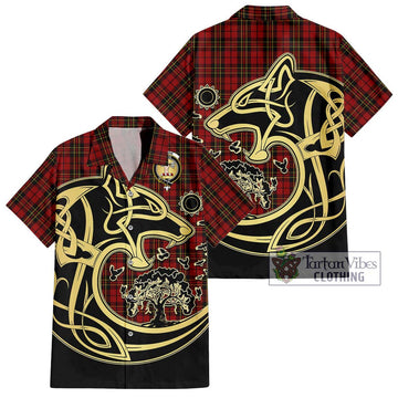 Brodie Tartan Hawaiian Shirt with Family Crest Celtic Wolf Style Kid - Tartan Vibes Clothing