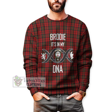Brodie Tartan Sweatshirt with Family Crest DNA In Me Style Unisex - Tartan Vibes Clothing