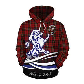 Brodie Tartan Cotton Hoodie with Alba Gu Brath Regal Lion Emblem Pullover Hoodie XS - Tartan Vibes Clothing