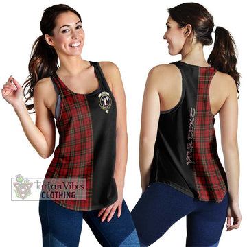 Brodie Tartan Women's Racerback Tanks with Family Crest and Half Of Me Style 4XL - Tartan Vibes Clothing