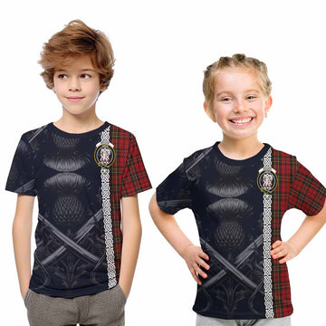 Brodie Tartan Kid T-Shirt with Family Crest Cross Sword Thistle Celtic Vibes Youth XL Size14 - Tartan Vibes Clothing