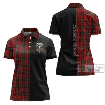 Brodie Tartan Women's Polo Shirt with Family Crest and Half Of Me Style Women - Tartan Vibes Clothing