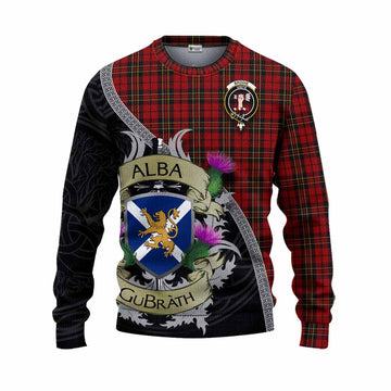 Brodie Tartan Family Crest Knitted Sweater Lion Rampant Royal Thistle Shield Celtic Inspired Unisex - Tartan Vibes Clothing