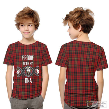 Brodie Tartan Kid T-Shirt with Family Crest DNA In Me Style Youth XL Size14 - Tartan Vibes Clothing