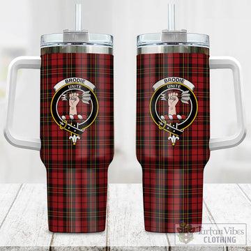 Brodie Tartan and Family Crest Tumbler with Handle