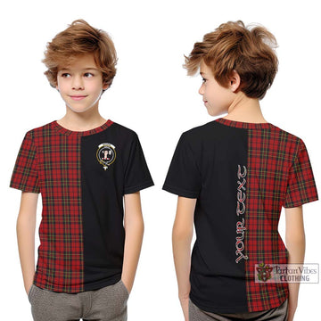 Brodie Tartan Kid T-Shirt with Family Crest and Half Of Me Style Youth XL Size14 - Tartan Vibes Clothing