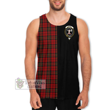 Brodie Tartan Men's Tank Top with Family Crest and Half Of Me Style Men - Tartan Vibes Clothing