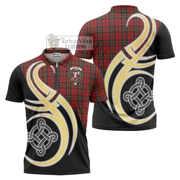 Brodie Tartan Zipper Polo Shirt with Family Crest and Celtic Symbol Style Unisex - Tartan Vibes Clothing