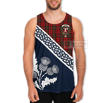 Brodie Tartan Men's Tank Top Featuring Thistle and Scotland Map Men - Tartan Vibes Clothing