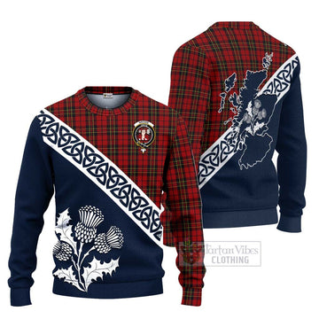Brodie Tartan Ugly Sweater Featuring Thistle and Scotland Map Unisex - Tartan Vibes Clothing