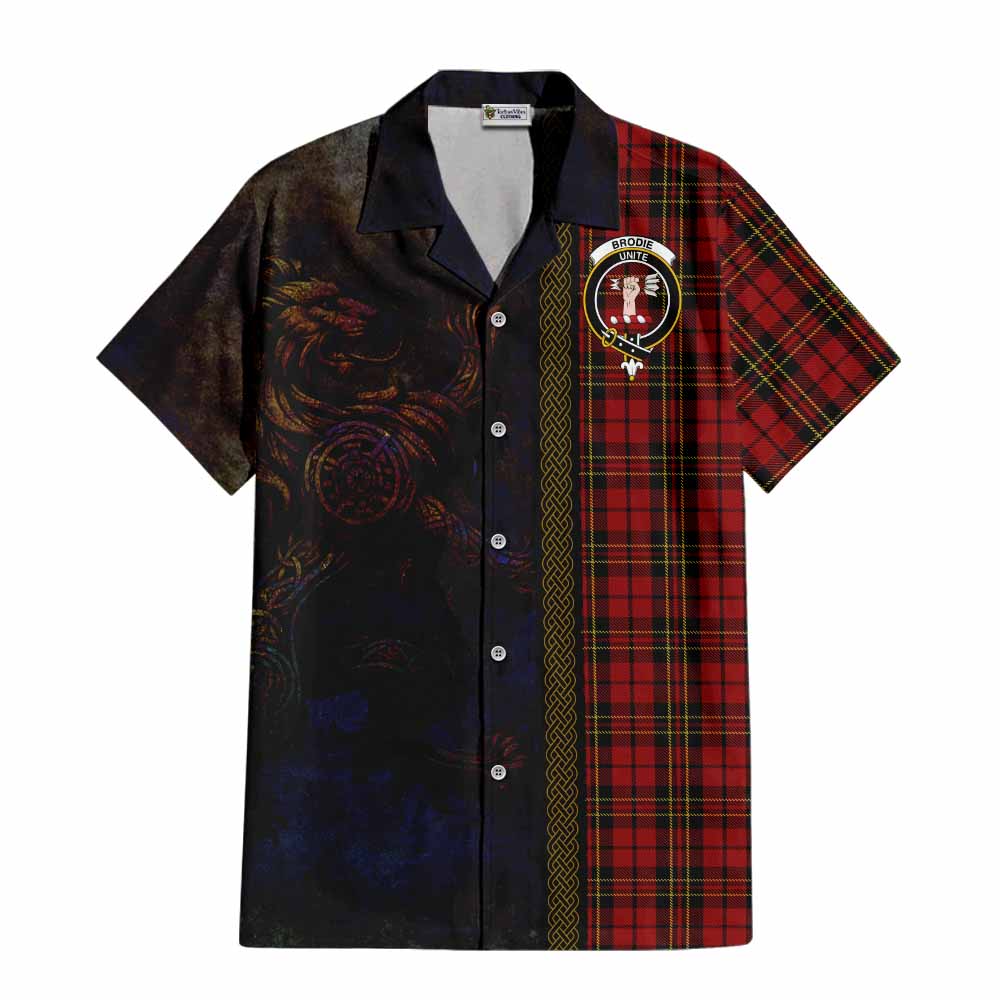 Brodie Tartan Family Crest Hawaiian Shirt Alba Gu Brath Be Brave Lion Ancient Style Kid - Tartan Vibes Clothing