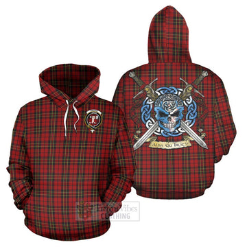 Brodie Tartan Hoodie with Family Crest Celtic Skull Style Zip Hoodie - Tartan Vibes Clothing