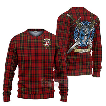 Brodie Tartan Ugly Sweater with Family Crest Celtic Skull Style Unisex - Tartan Vibes Clothing