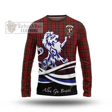 Brodie Tartan Long Sleeve T-Shirt with Alba Gu Brath Regal Lion Emblem Unisex - Tartan Vibes Clothing