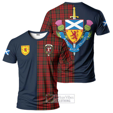 Brodie Tartan T-Shirt Alba with Scottish Lion Royal Arm Half Style Kid's Shirt - Tartan Vibes Clothing