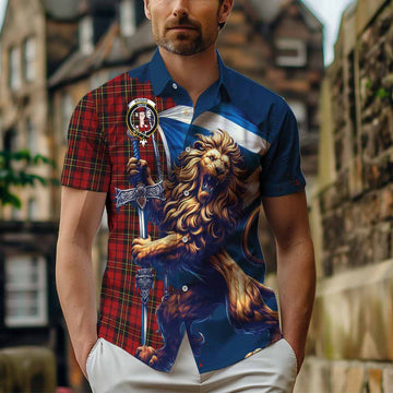 Brodie Tartan Family Crest Hawaiian Shirt with Scottish Majestic Lion Kid - Tartan Vibes Clothing